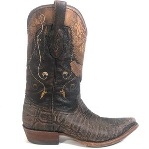 Corral Men Eagle Distressed Cowboy Boots Size 8 D